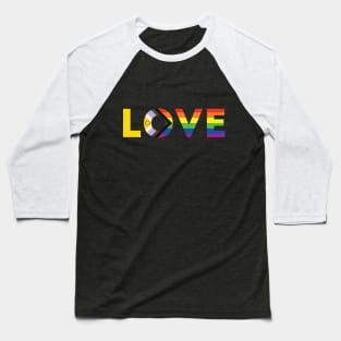 Progress Pride Intersex Inclusive Flag LOVE Baseball T-Shirt